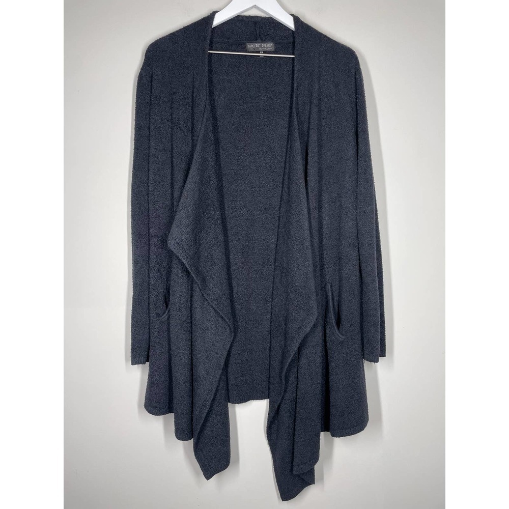 BAREFOOT DREAMS Black CozyChic Lite Island Wrap Cardigan  Sweater S/M